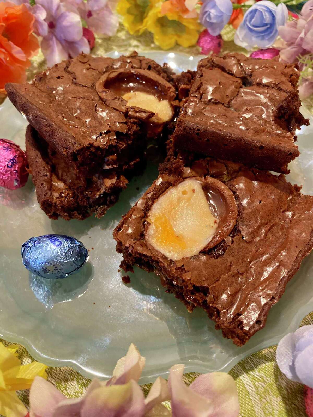Cadbury Cream Brownies are a fun and easy way to use up any lingering Easter candy.