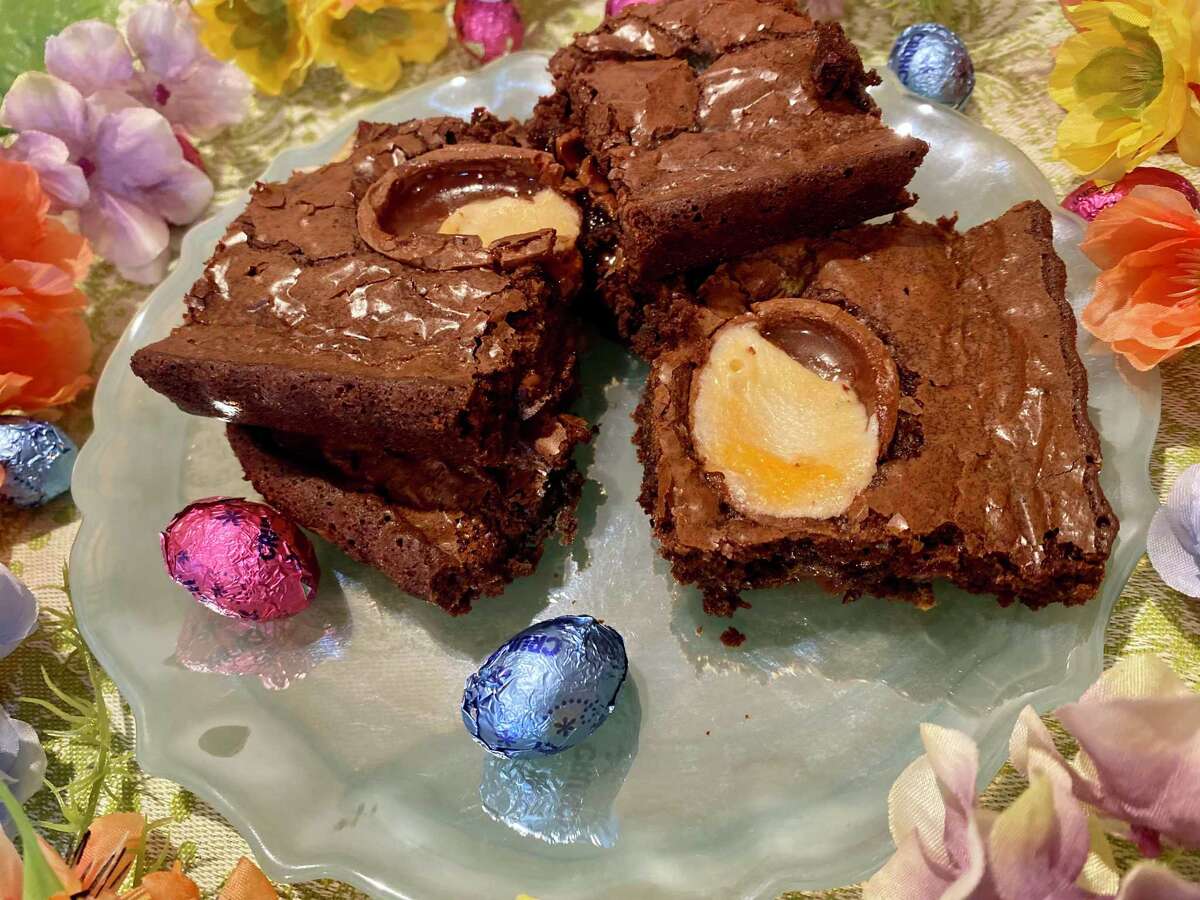 Cadbury Cream Brownies are a fun and easy way to use up any lingering Easter candy.