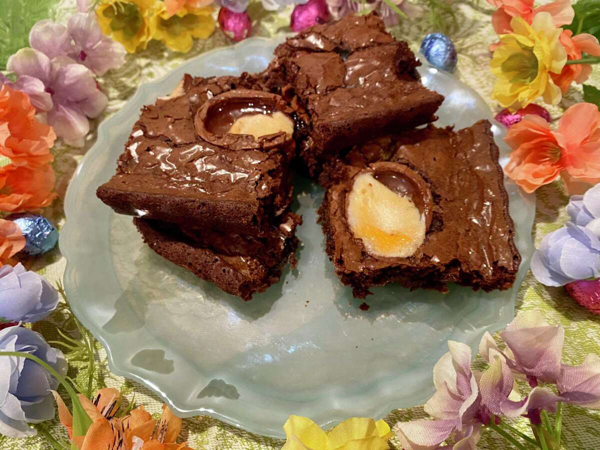 Cadbury Cream Brownies are a fun and easy way to use up any lingering Easter candy.