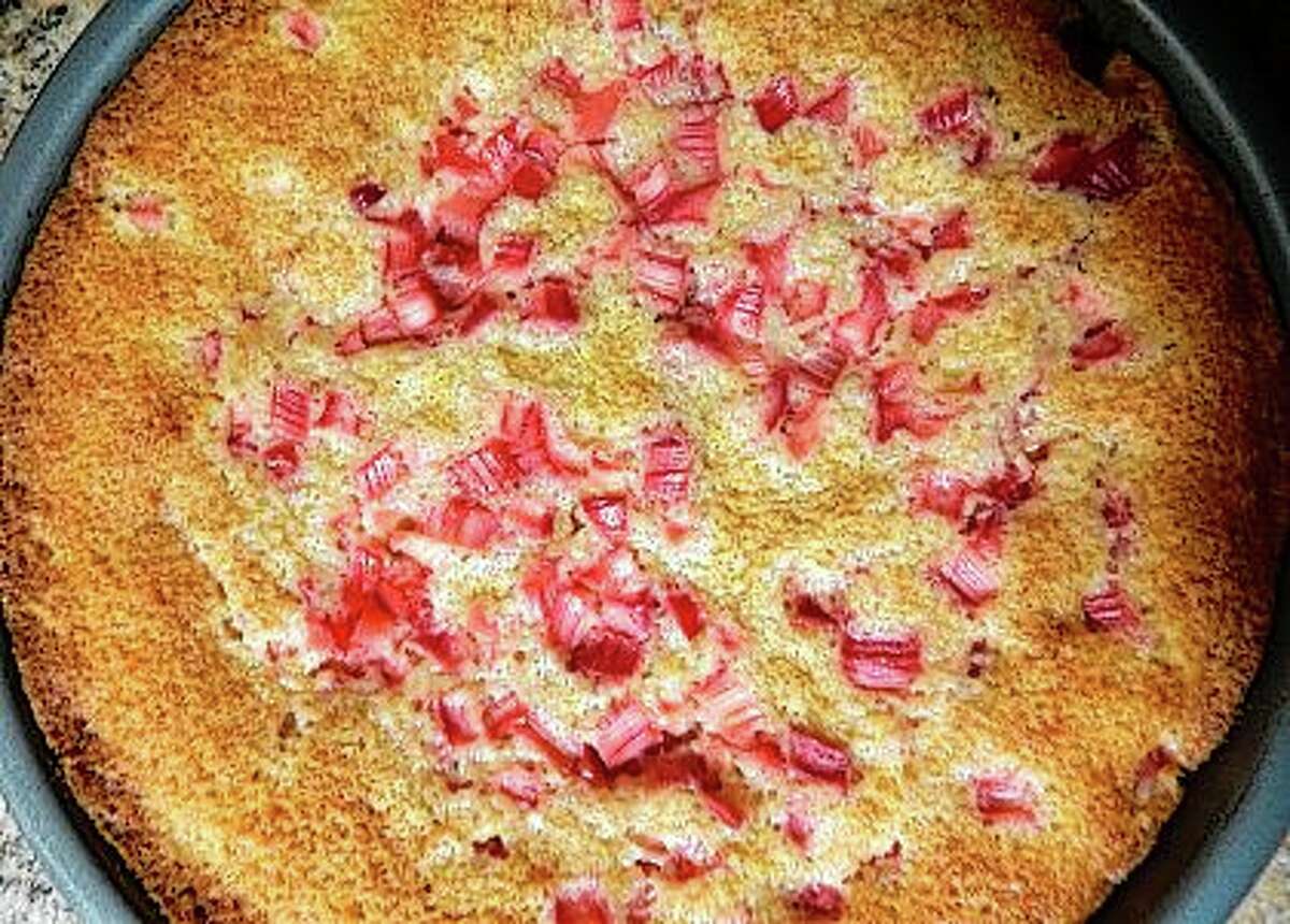 Rhubarb cake is a simple, single-layer cake that’s not too sweet, thanks in part to the vegetable’s tanginess. Often paired with strawberries, rhubarb stands on its own just fine in this dessert.