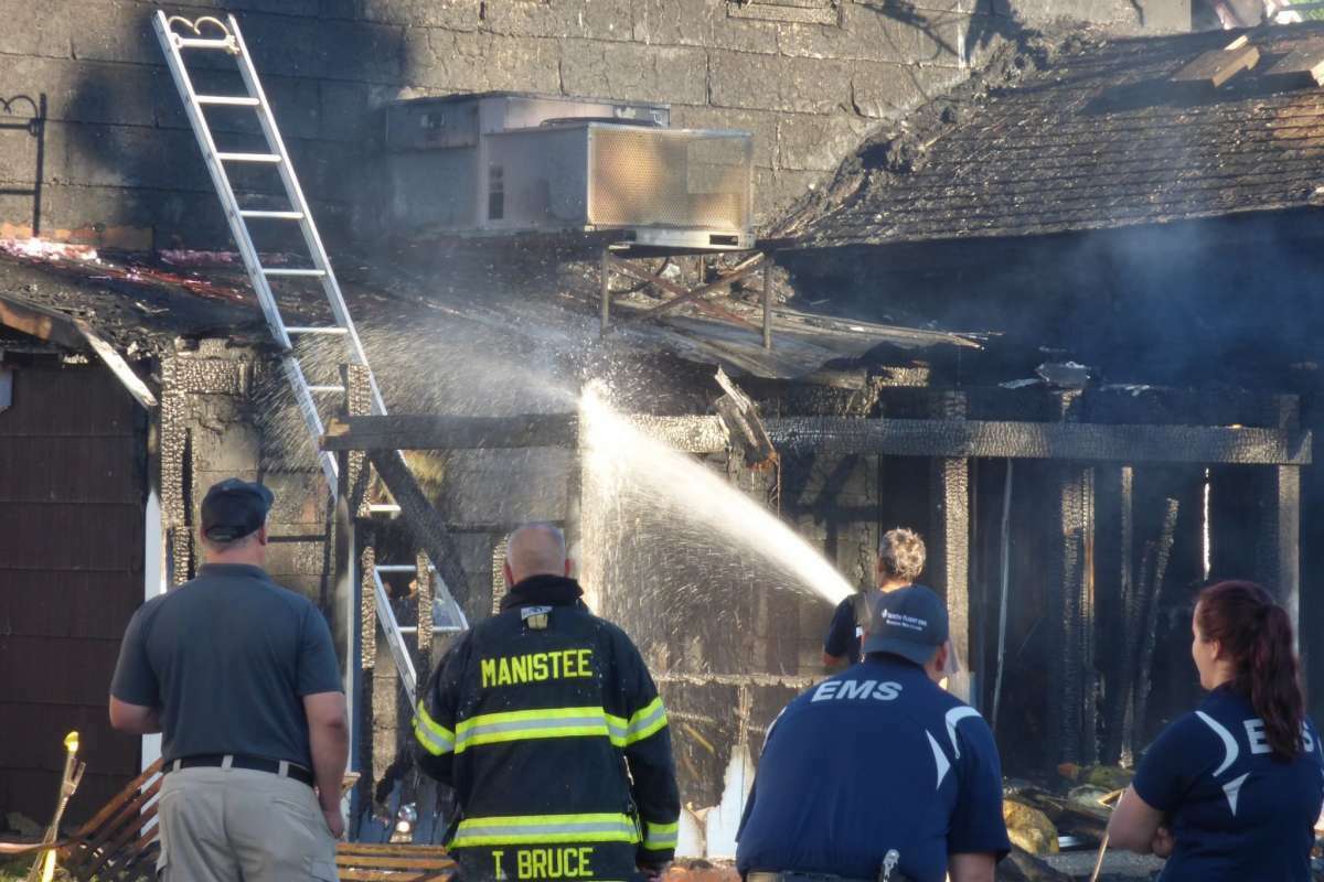 A list of agencies responded to a fire at the High-Way Inn  on Aug. 11. In the annual Manistee city police and fire report for 2020, the fire response was highlighted as a cooperative effort between agencies.