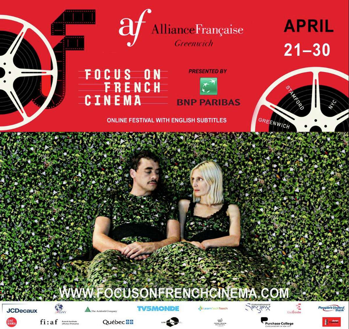 Focus on French Cinema, the annual Francophone film festival presented by the Alliance Française of Greenwich, will take place virtually this year, screening 10 premiere films in French with English subtitles from April 21- April 30, 2021.
