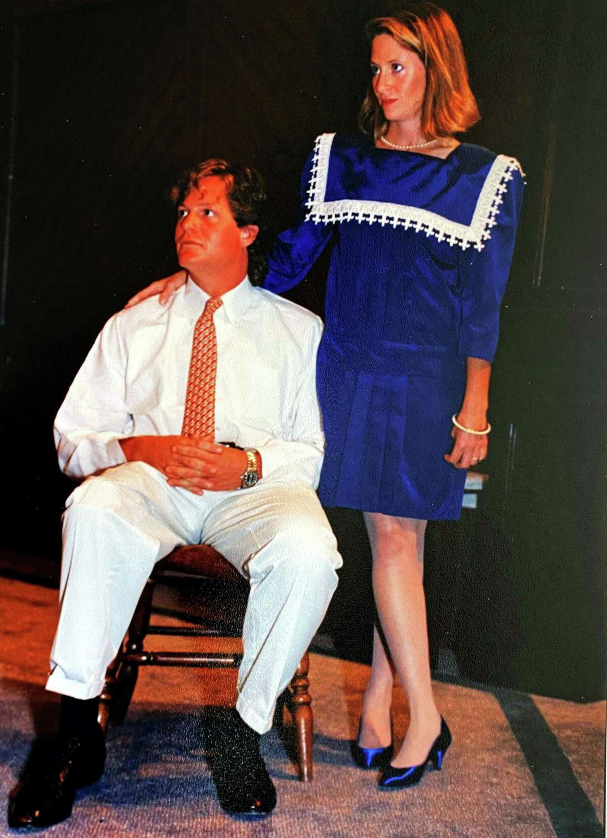 Ted Kennedy Jr. with fiancee Kiki Gershman right, at her rehearsal dinner wearing a dress designed and made by Dorothy Staley.