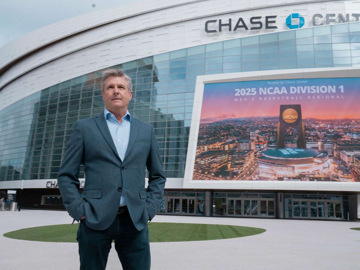 Hall of Famer and Warriors president Rick Welts stands outside the Chase Center, which he was in charge of building.