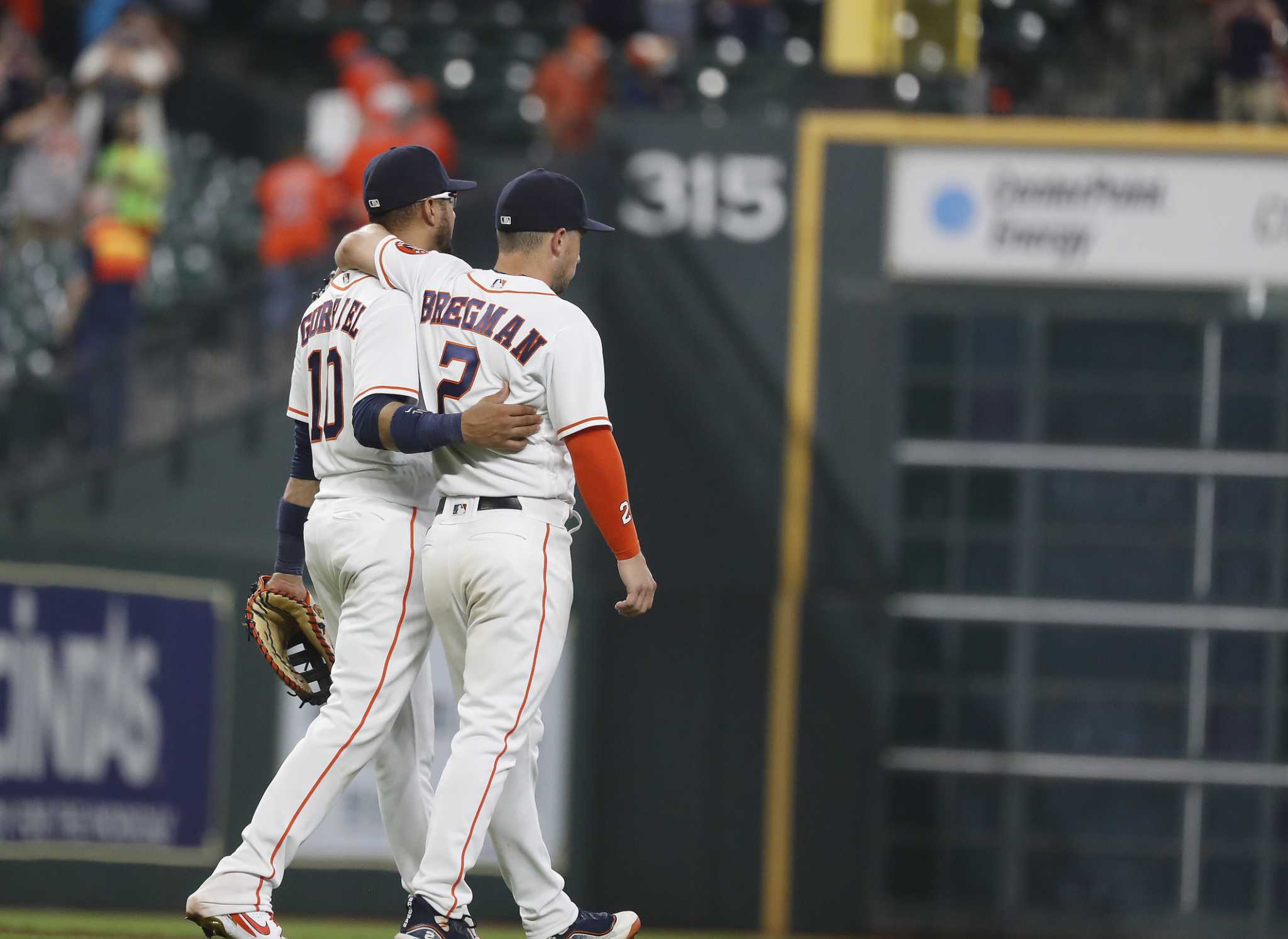 Astros continue bashing A's with big win in home opener