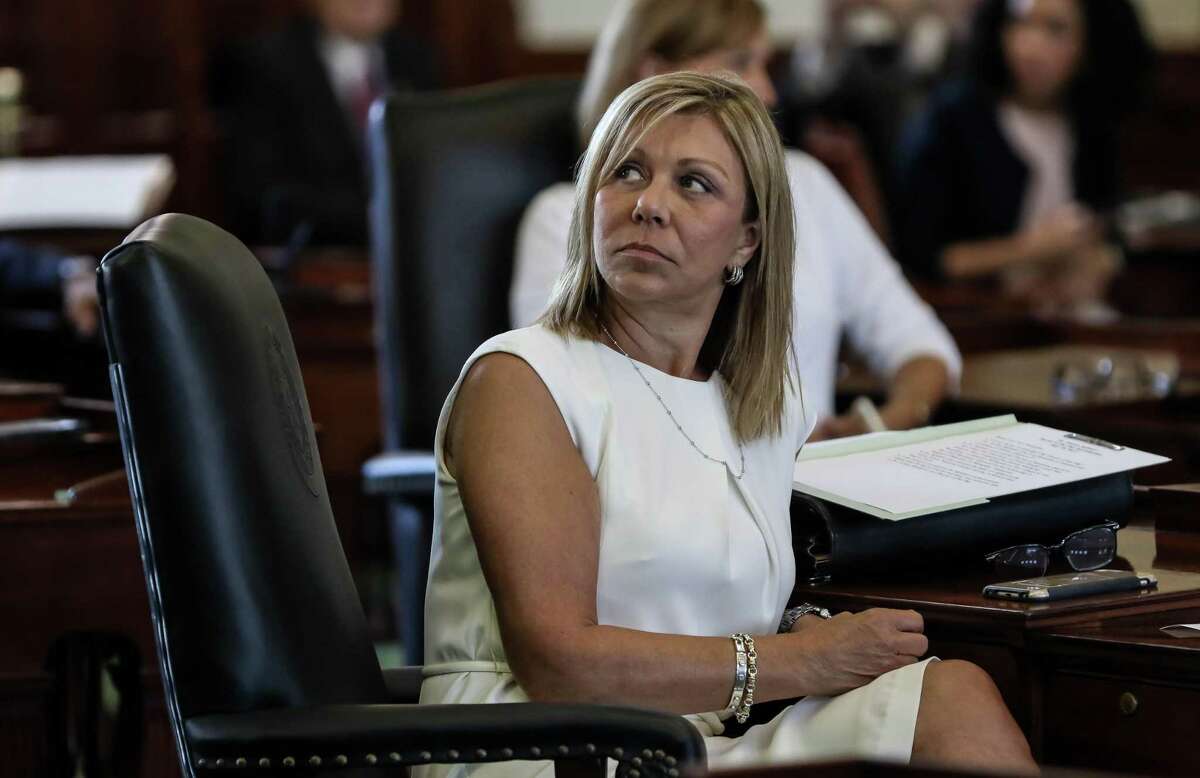 Senator Joan Huffman, R-Houston, listens to other senators speak at the Texas Legislature's Special Session on July 18th at the Texas State Capitol in Austin.