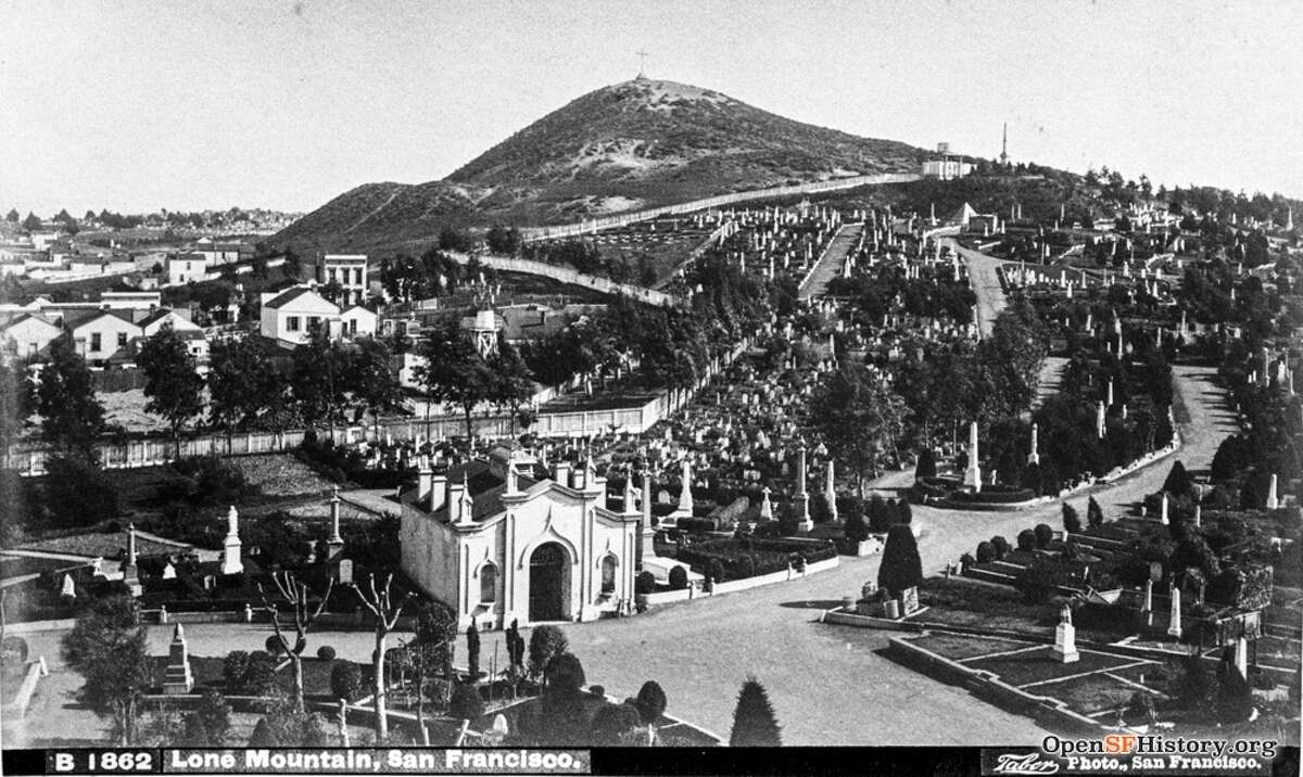 View of Lonely Mountain from the Columbarium, San Francisco, 1862.