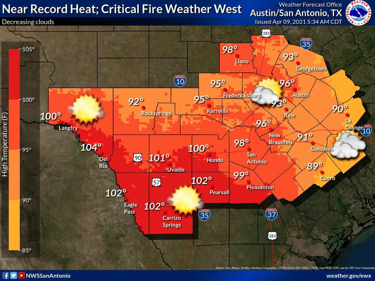 San Antonio area could see near record heat