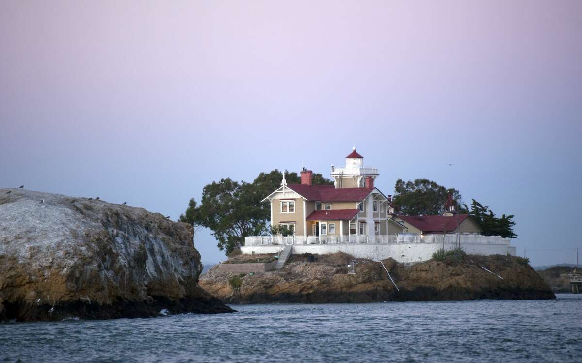East Brother Lighthouse in San Francisco Bay near Richmond, California.