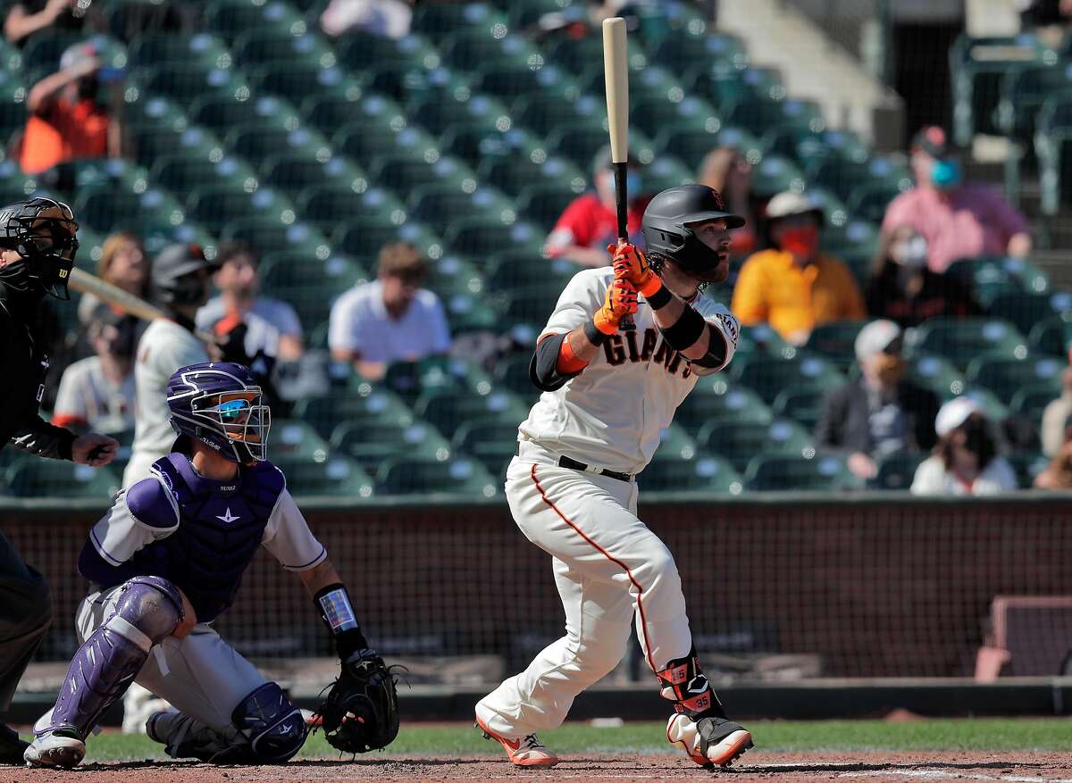 Brandon Crawford's 2-run double, Johnny Cueto's gem give Giants  home-opening win over Rockies