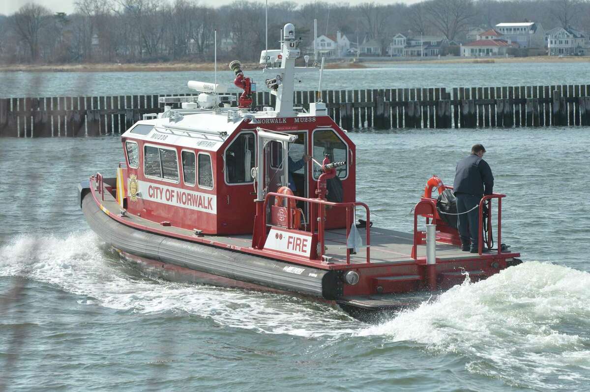 The Norwalk Fire Department’s Marine Unit on Long Island Sound on Monday February 27, 2017, in Norwalk Conn.