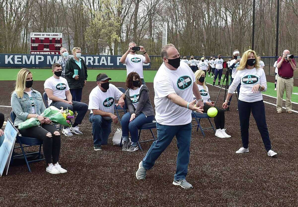 Milford, Connecticut -Saturday- April 10, 2021: Cliff and Melinda Kemp, the parents of Foran H.S. softball player Danielle