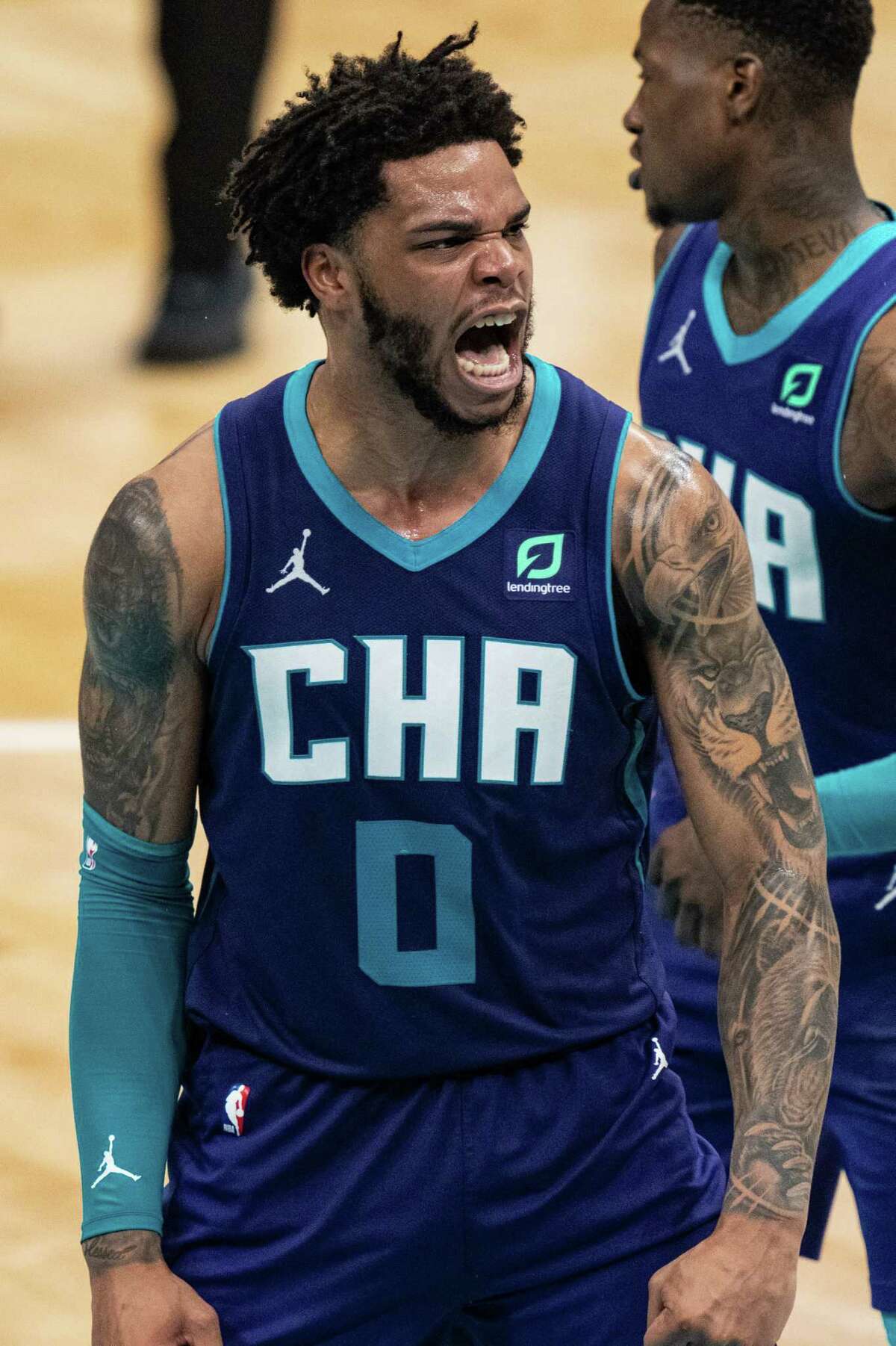 Watch former Rockets center Clint Capela get obliterated by a Miles