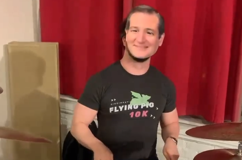 Let's watch this unsettling and mesmerizing video of 'Ted Cruz' drumming - Vimarsana News