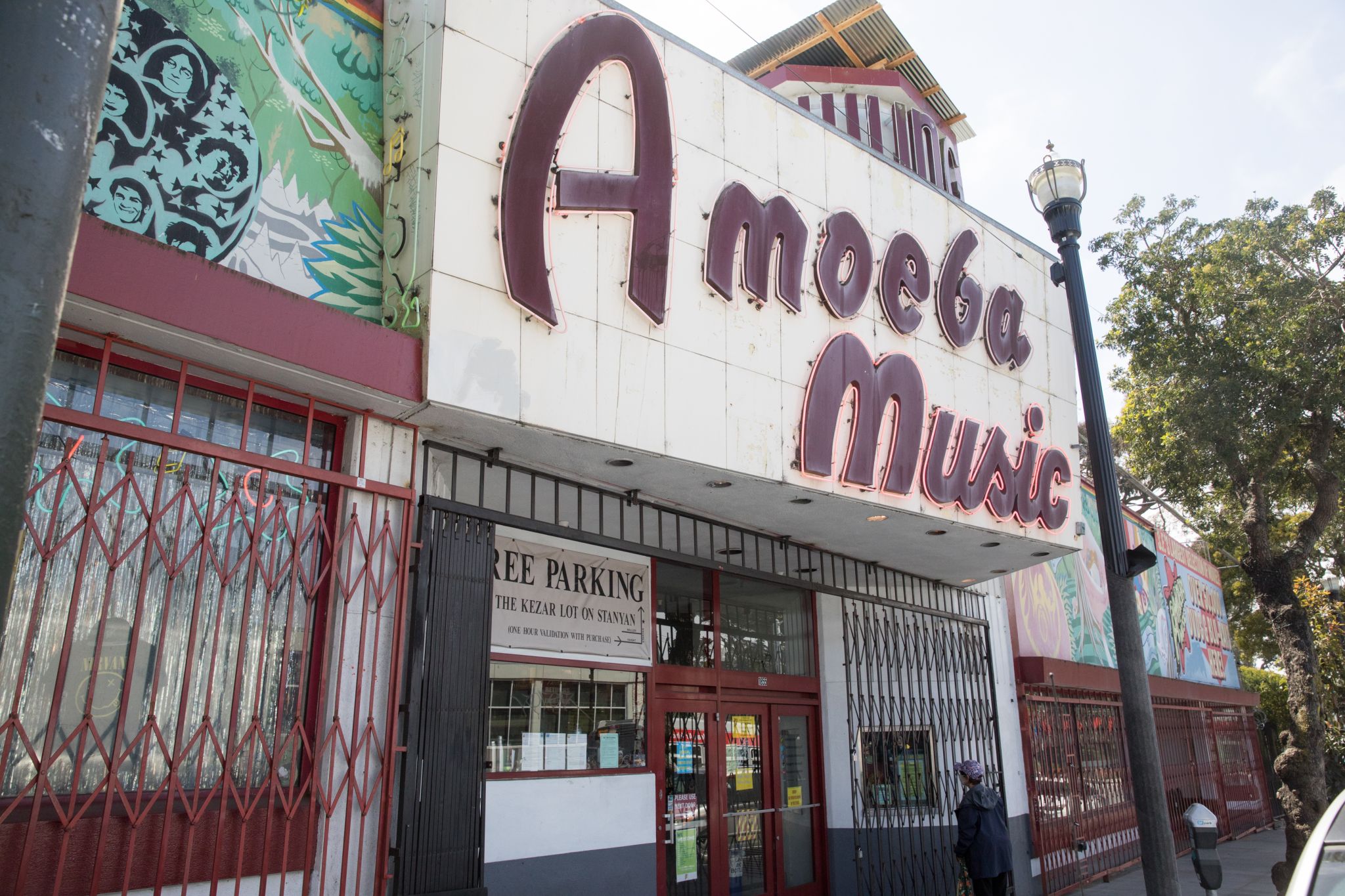 An A24 movie is filming at San Francisco's Amoeba Music