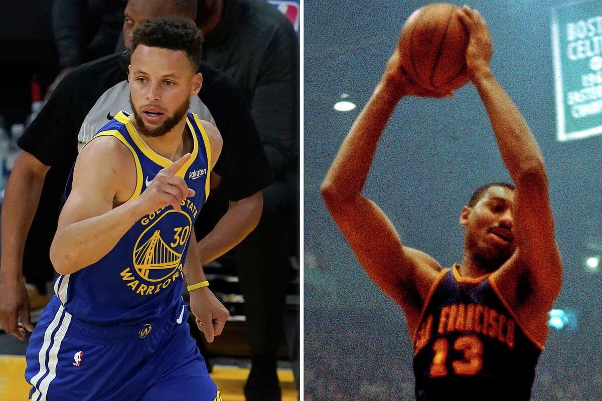 Stephen Curry, left, has passed Wilt Chamberlain as the all-time leading scorer in franchise history.