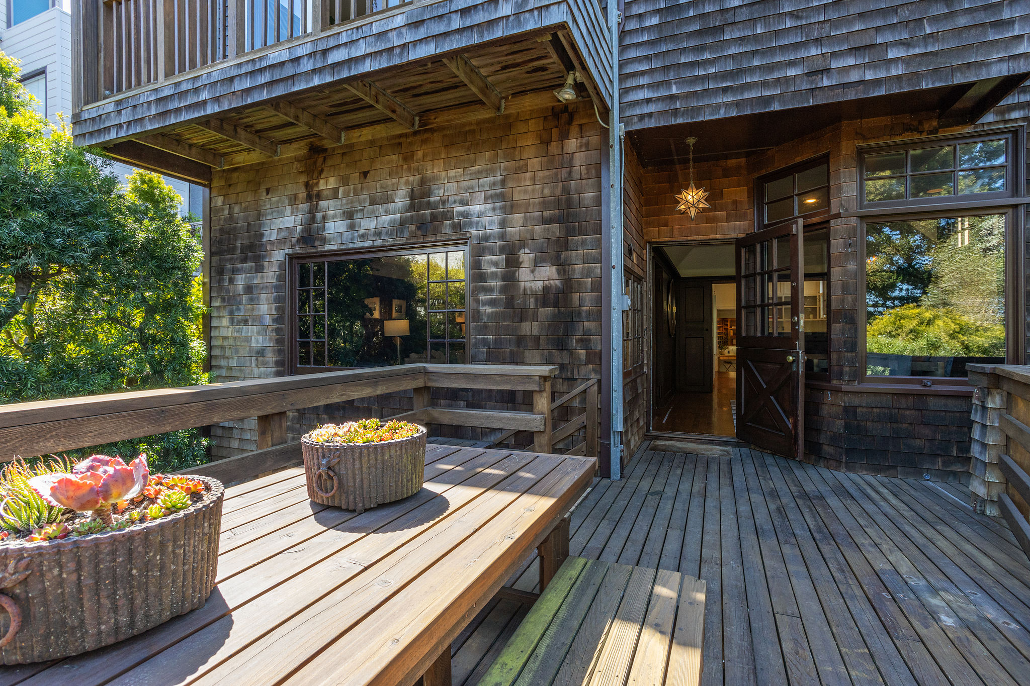 The home has many decks, this one the largest.