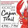 The Beaumont Convention and Visitors Bureau is hosting a kickoff party at the Crazy Cajun Restaurant in Beaumont on Wednesday, April 14, 2021 to highlight its Cajun Trial foodie experience on Saturday.