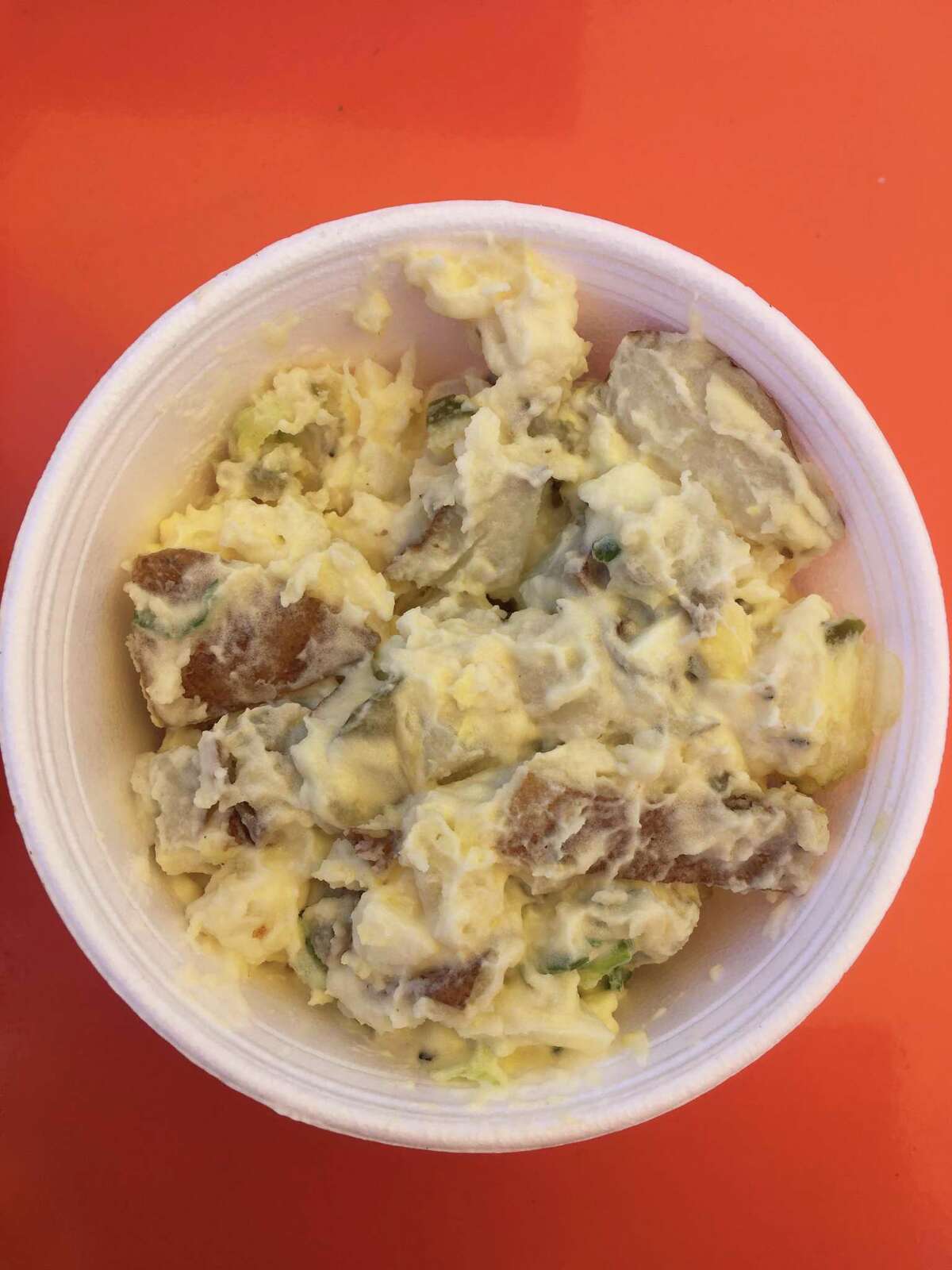 Sides at Nano's BBQ include a flavorful potato salad.