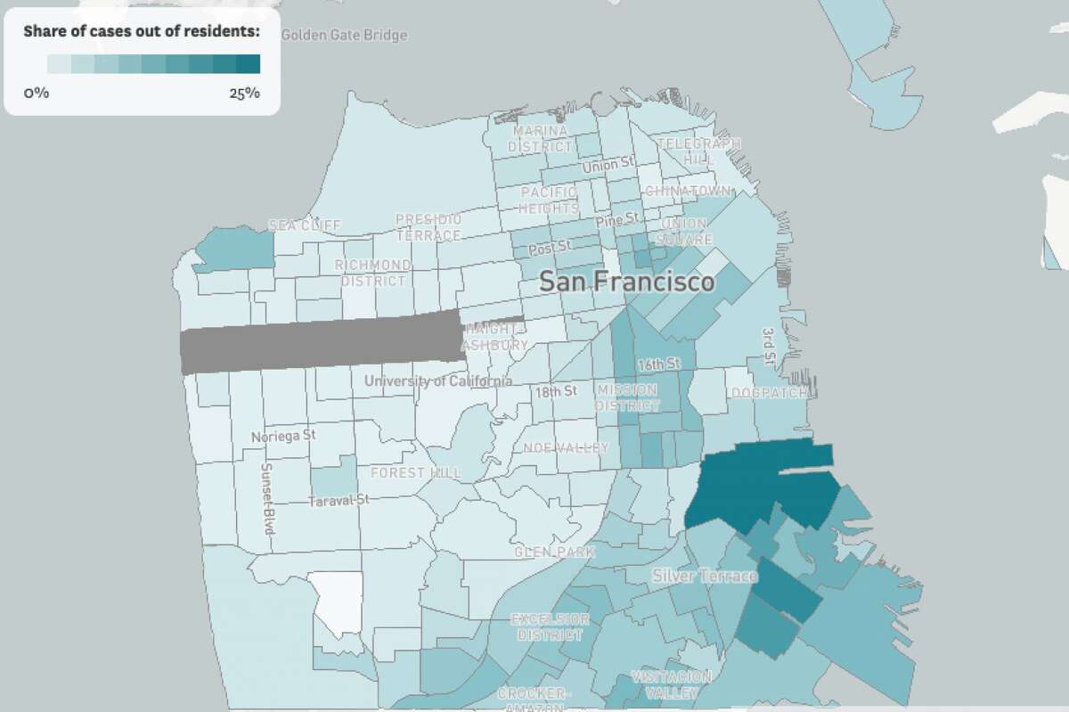 This S.F. neighborhood saw 10 times more coronavirus cases than one nearby it