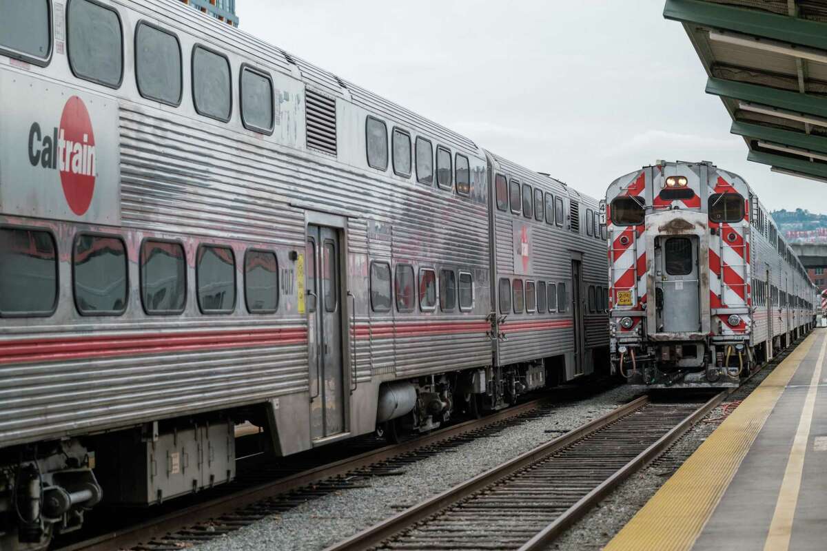 Caltrain service was stopped in both directions Saturday morning after a northbound train in San Francisco hit a person the agency said was trespassing on the tracks around 9 a.m.