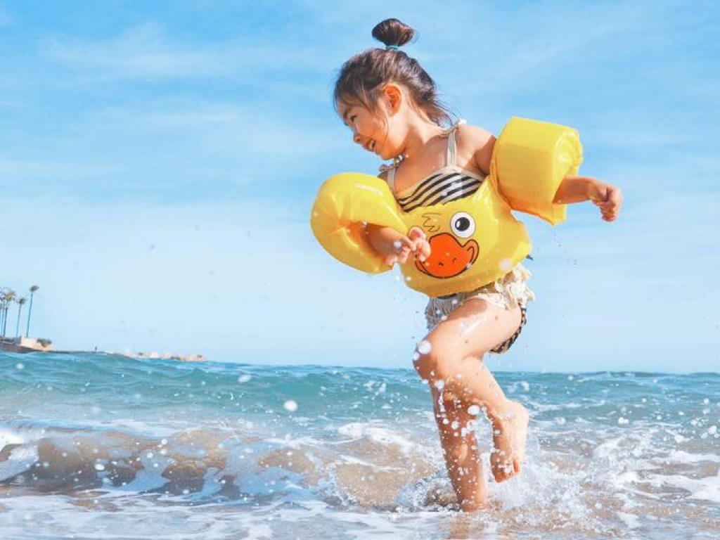 The cutest swimsuits and water sprinkler toys for kids