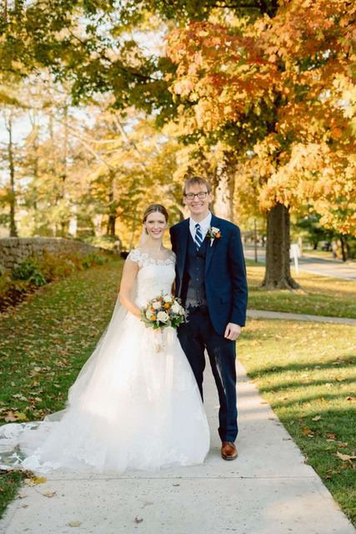 Sarah Hunter Forcheski, the daughter of Joan and Carl Forcheski, of Ridgefield, married Michael James Misencik, the son of Barbara and James Misencik, of Trumbull, on Saturday, Oct. 17, 2020, a perfectly clear and sun-splashed autumn day.