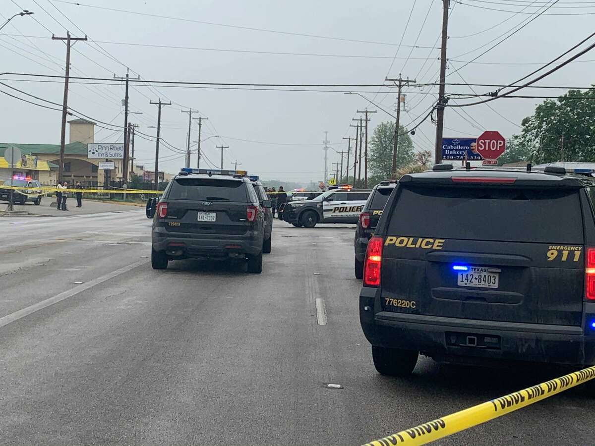 A San Antonio police officer shot and killed two men during a traffic stop off of Pinn Road on the West Side, according to Police Chief William McManus.