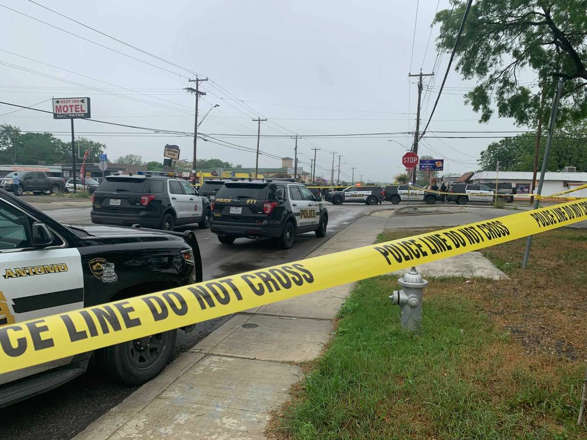 A San Antonio police officer shot and killed two men during a traffic stop off of Pinn Road on the West Side, according to Police Chief William McManus.
