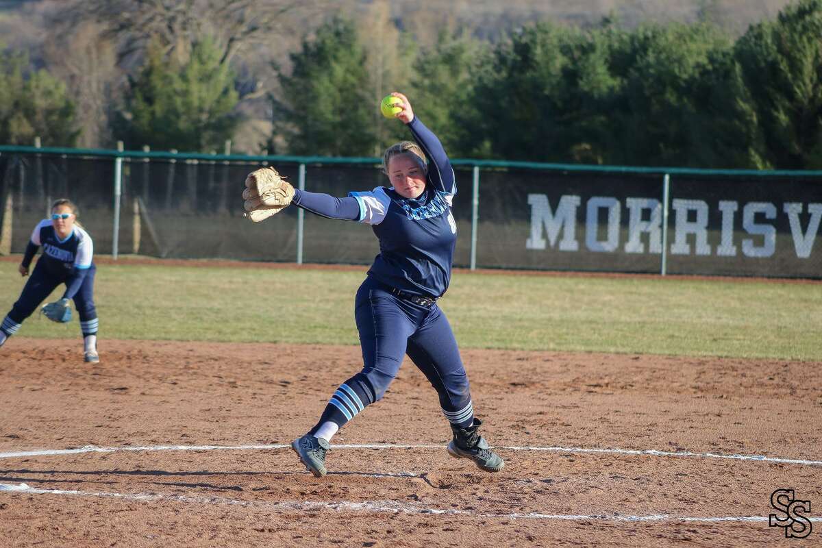 Schuylerville High graduate Lauren Kelleher was named North Atlantic Conference Pitcher of the Week after picking up two victories for the Cazenovia softball team. (Courtesy Cazenovia athletics)