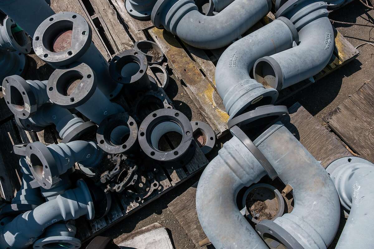 Parts for the San Francisco Public Utilities Commission earthquake-proof pipe supply.