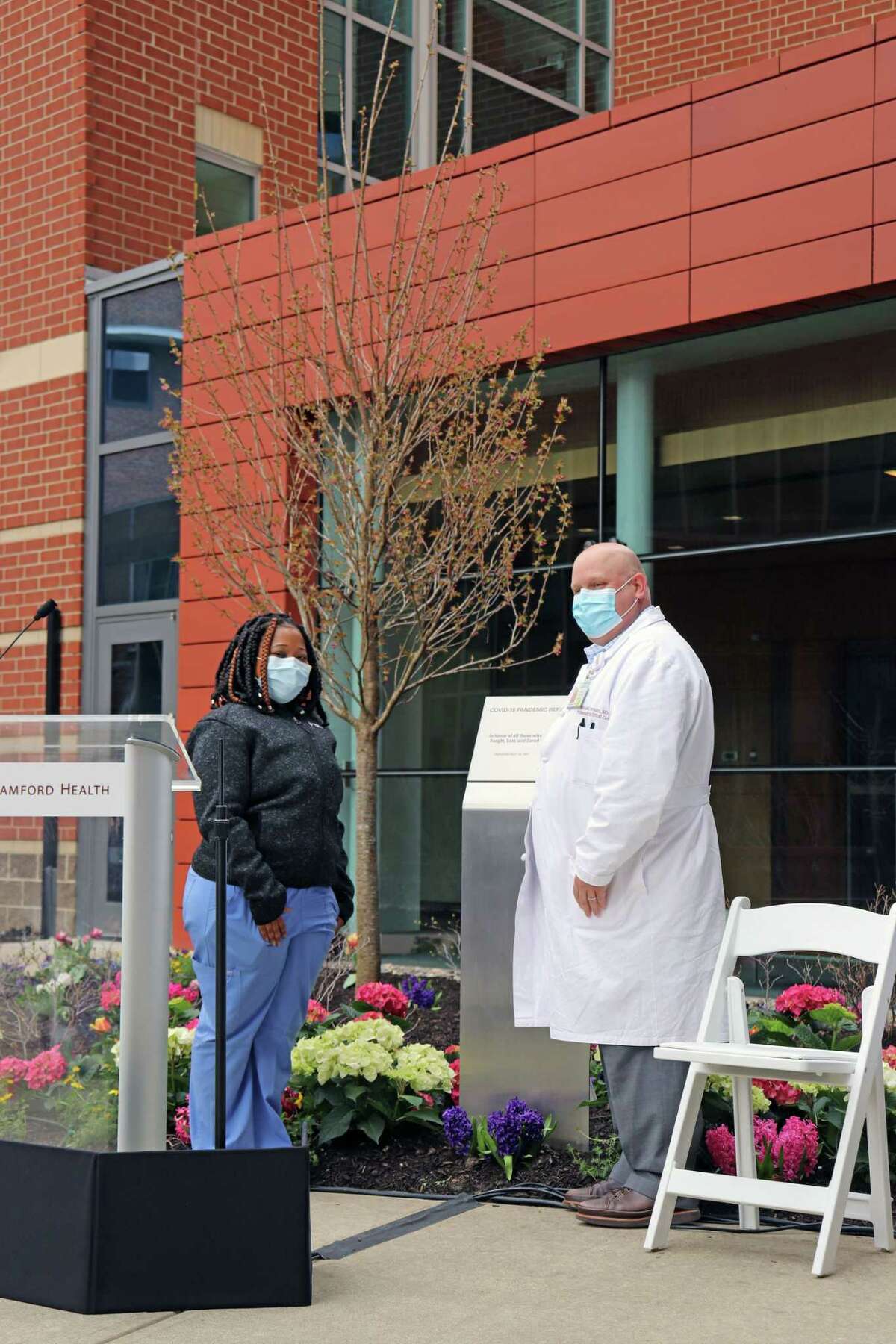 Stamford Health creates COVID19 memorial garden to be ‘a living