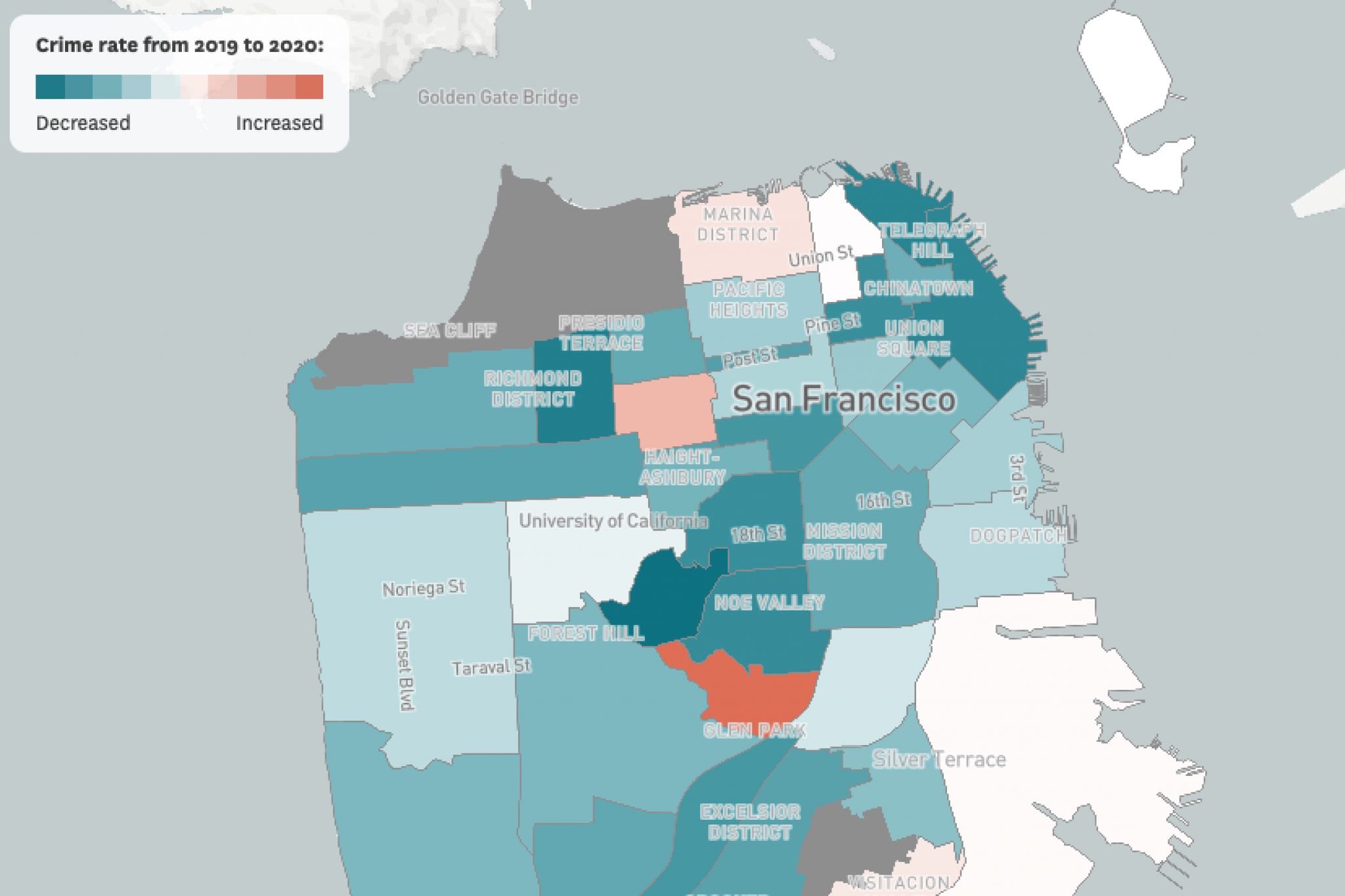 How The Pandemic Changed Crime In Every San Francisco Neighborhood