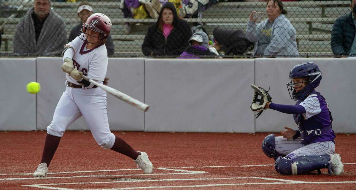 HS SOFTBALL: Aguilar hits, pitches Midland High past Lee