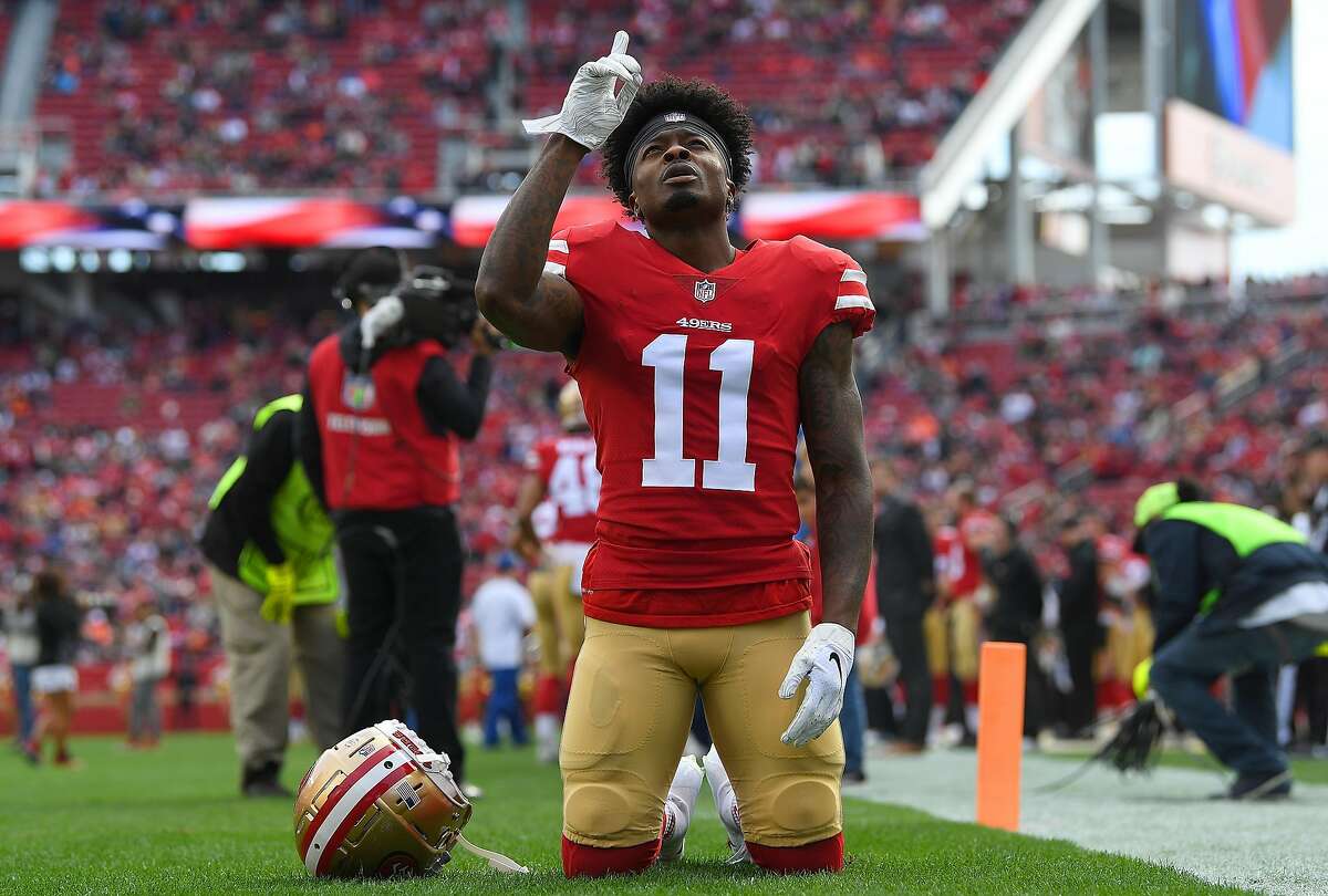 Marquise Goodwin, who had a career-best 962 yards in 2017 with the 49ers, signed with the Chicago Bears for the 2021 season.