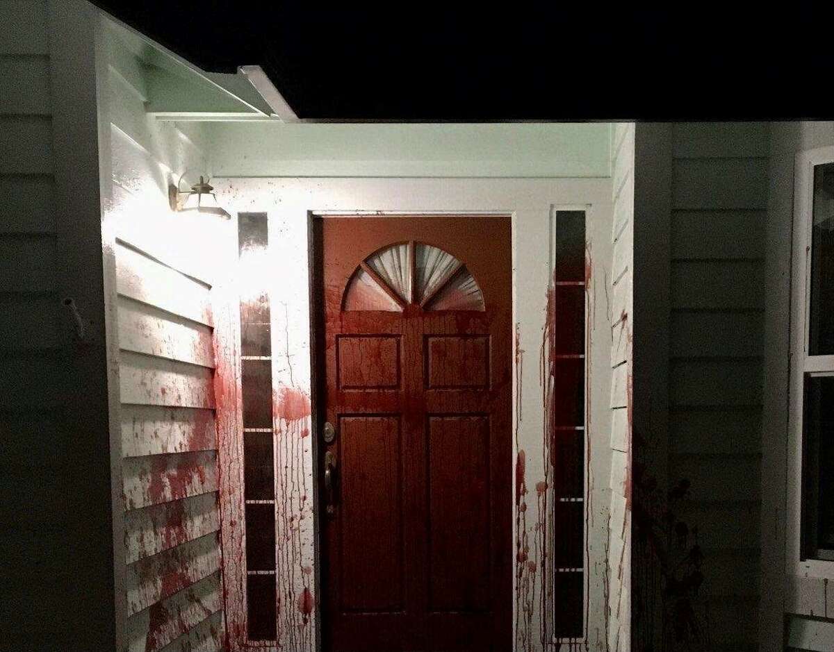 Santa Rosa police say a home once belonging to former officer Barry Brodd was splattered in what appeared to be animal blood on April 17, 2021.