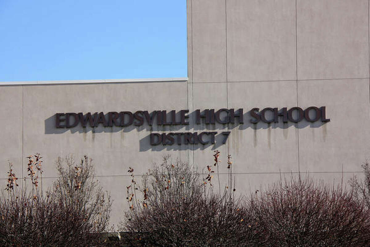 FILE - A look at the Edwardsville High School building. 