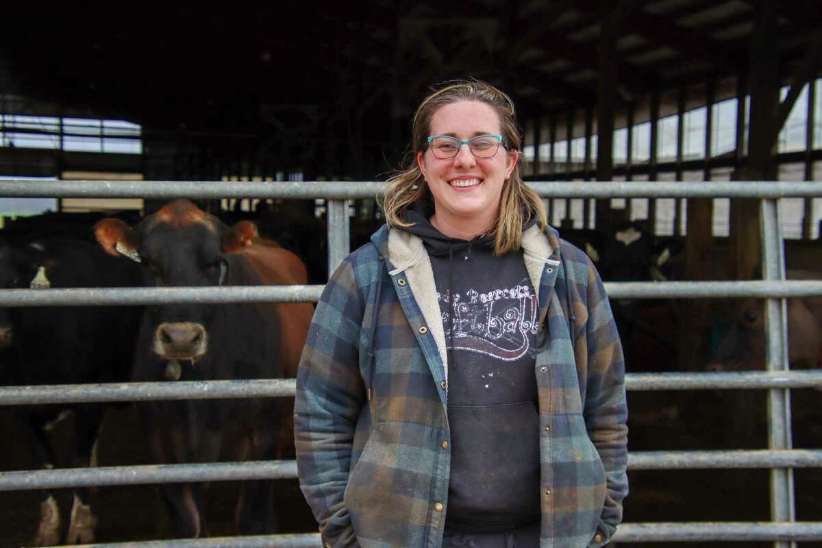 Ashley Kennedy of Bad Axe was named the Michigan Farm Bureau's 2021 Young Farmer Achievement award recipient. (Scott Nunn/Huron Daily Tribune)