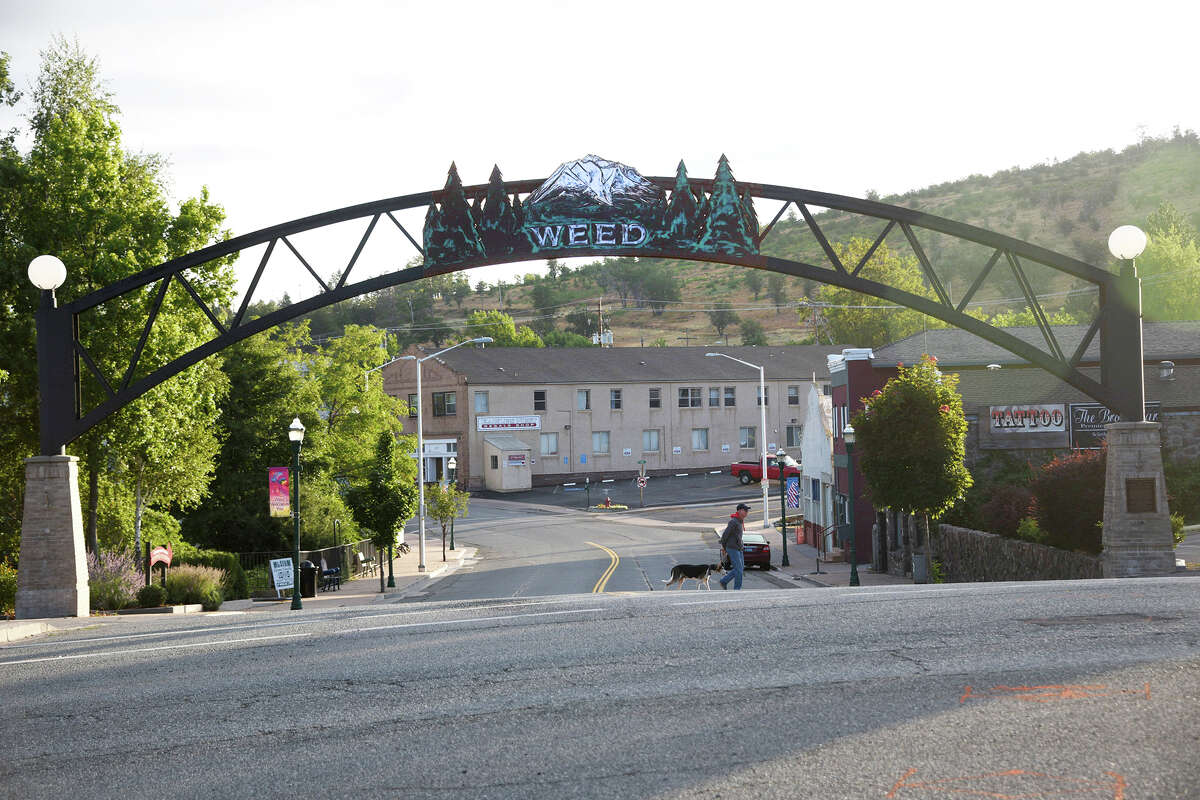 The Weed Arch in Weed, California is another popular photo destination for 420-friendly tourists.