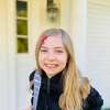 Ridgefield student Sofia Cluney was all smiles as she prepared to return to Branchville Elemenrary School in person for the first time since last year.
