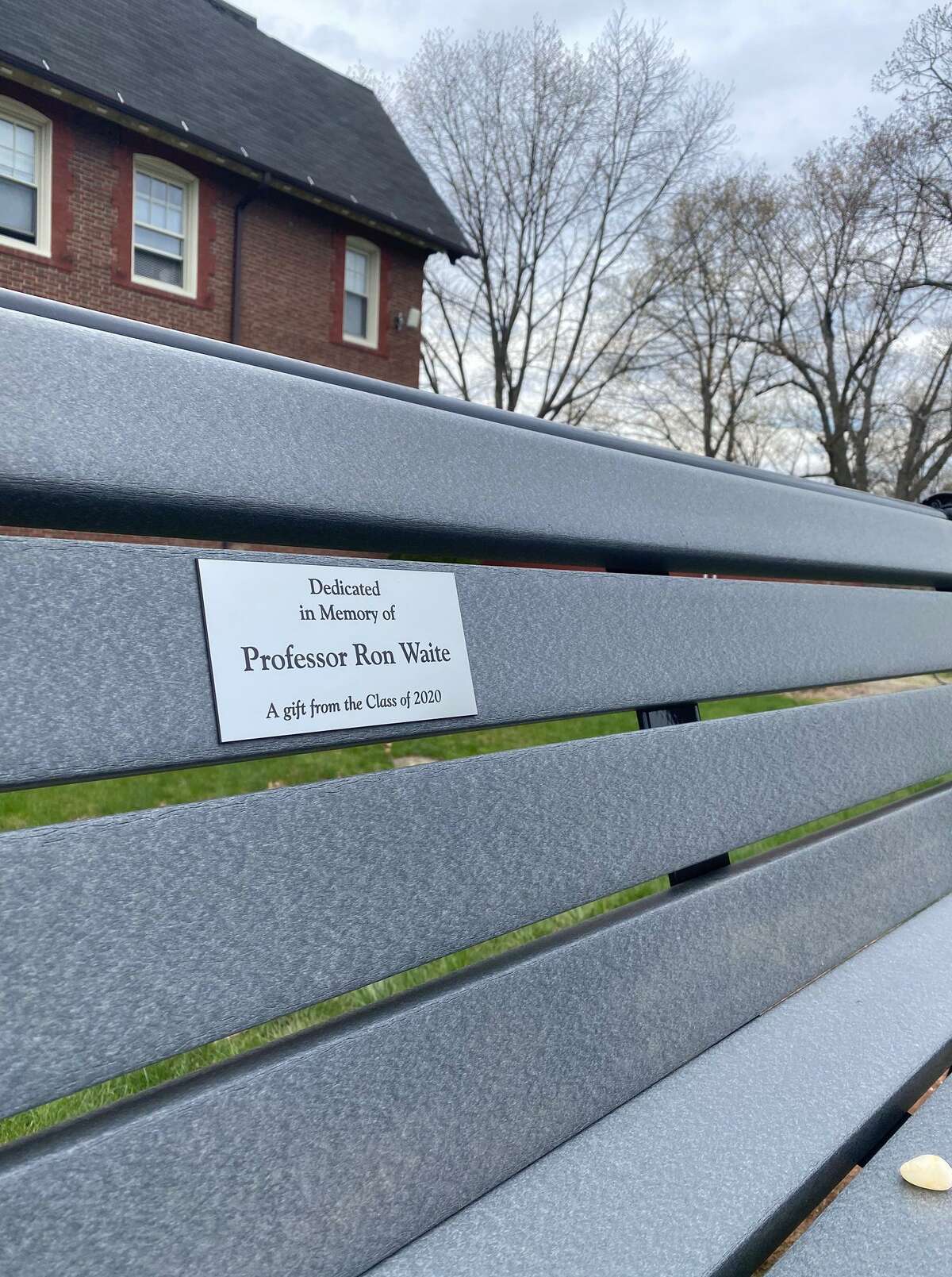 Bench dedicated to professor Ron Waite