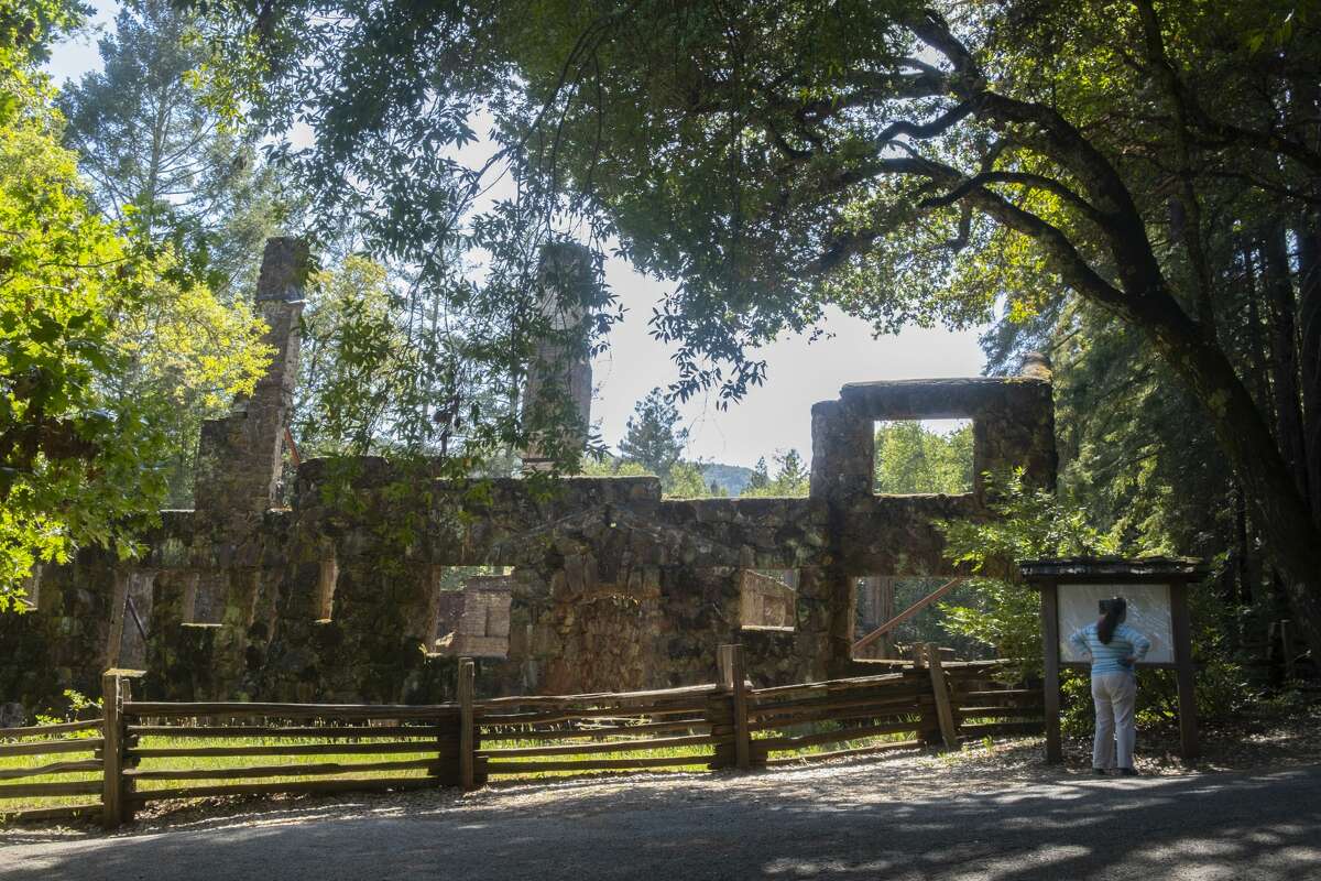 The remains of the Wolf House, which was destroyed by a fire in 1913, at Jack London State Historic Park in Glen Ellen, Calif., April 16, 2021.
