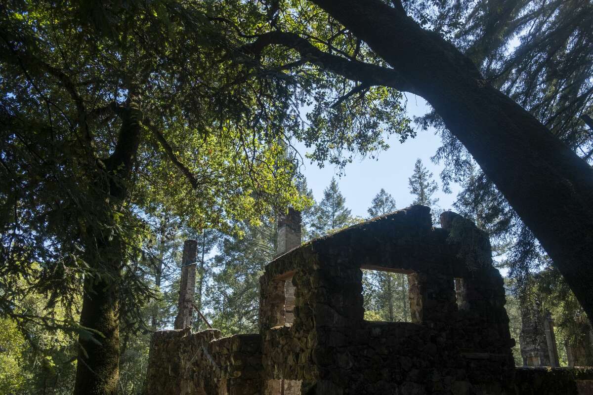 The remains of the Wolf House, which was destroyed by a fire in 1913, at Jack London State Historic Park in Glen Ellen, Calif., April 16, 2021.