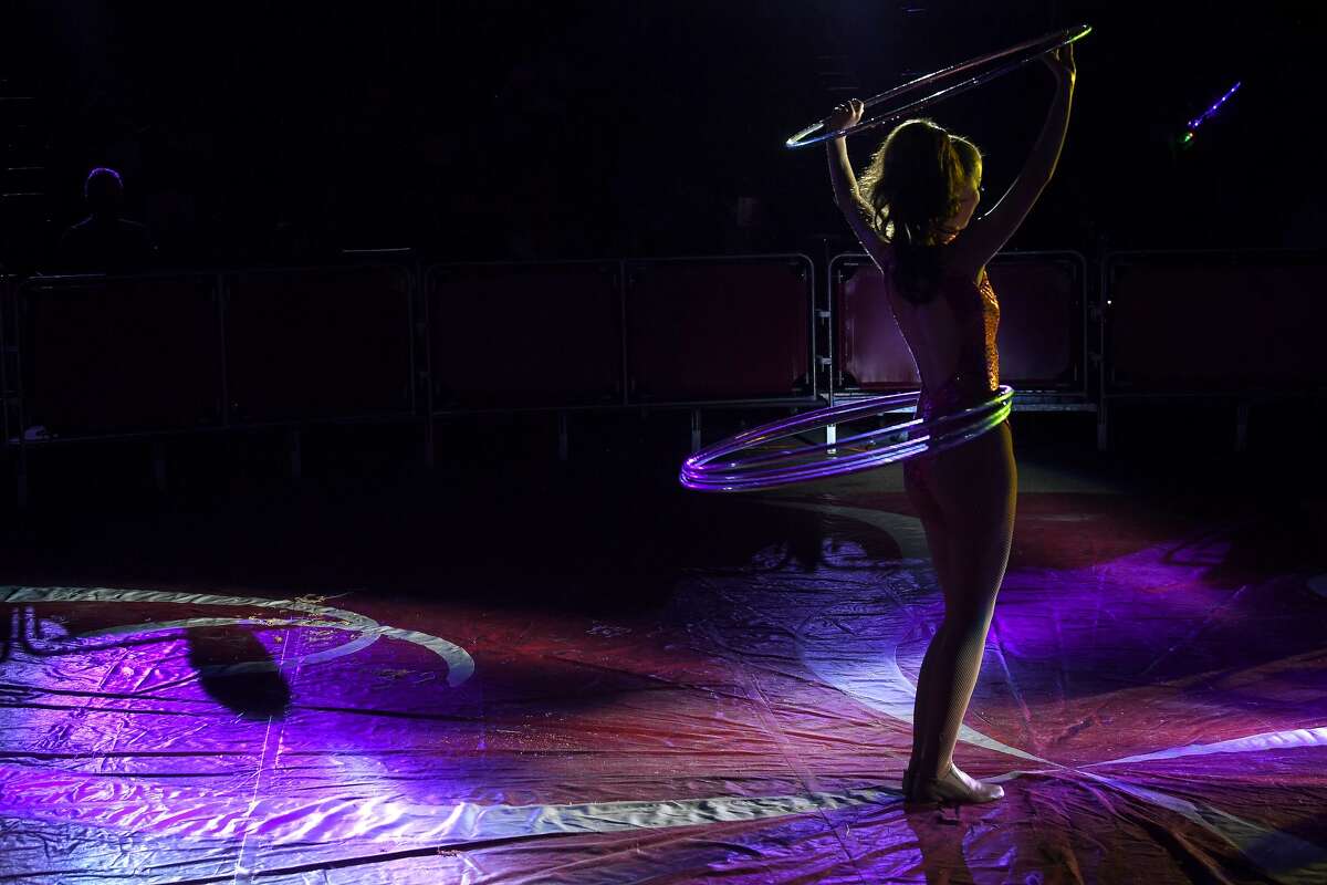 The Do Portugal Circus at Parkdale Mall is in its final week. Showtimes are 7:30 daily through Friday, Saturday at 5 and 8 p.m. and Sunday at 2, 5 and 8 p.m. Photo made Sunday, April 18, 2021 Kim Brent/The Enterprise