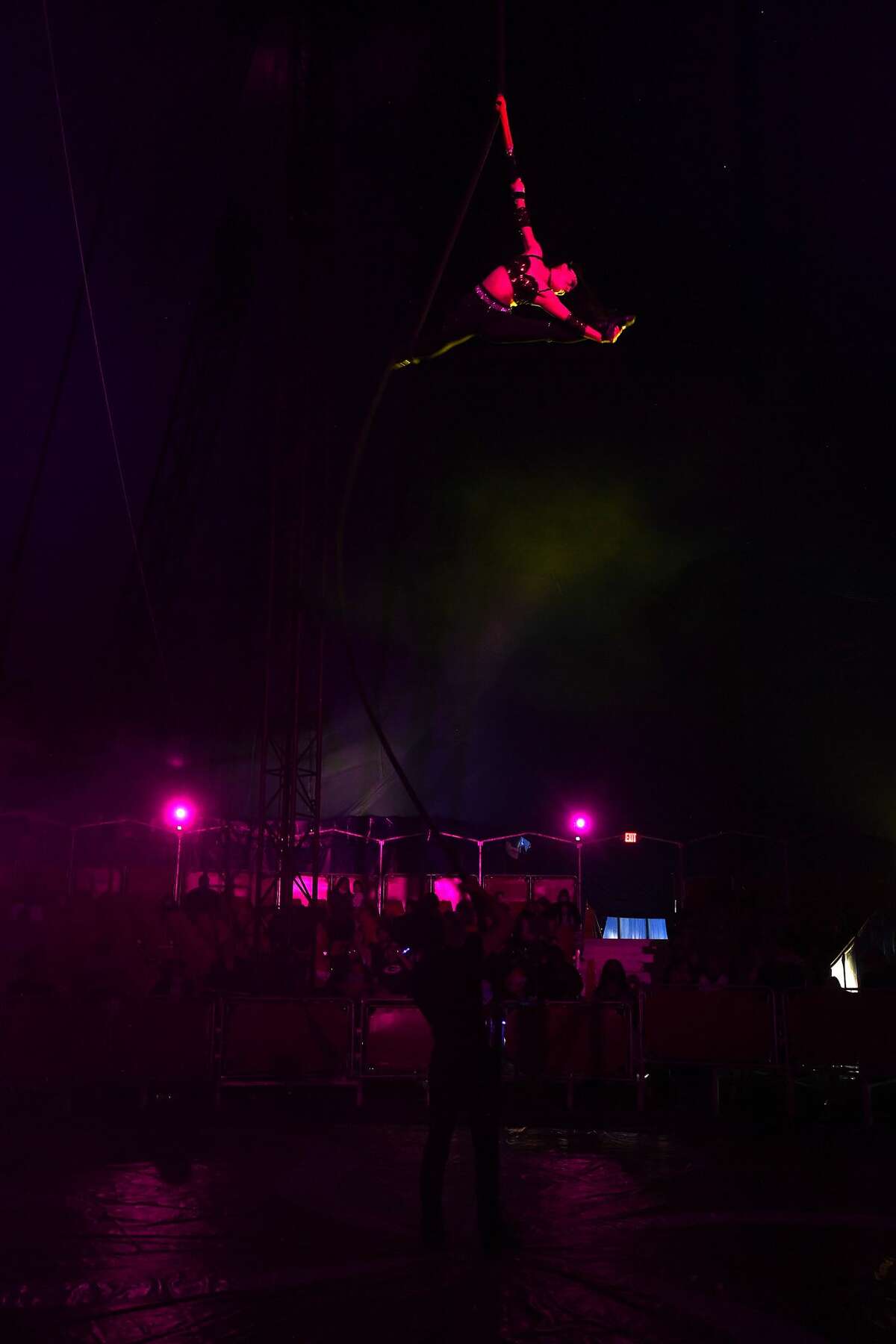 The Do Portugal Circus at Parkdale Mall is in its final week. Showtimes are 7:30 daily through Friday, Saturday at 5 and 8 p.m. and Sunday at 2, 5 and 8 p.m. Photo made Sunday, April 18, 2021 Kim Brent/The Enterprise