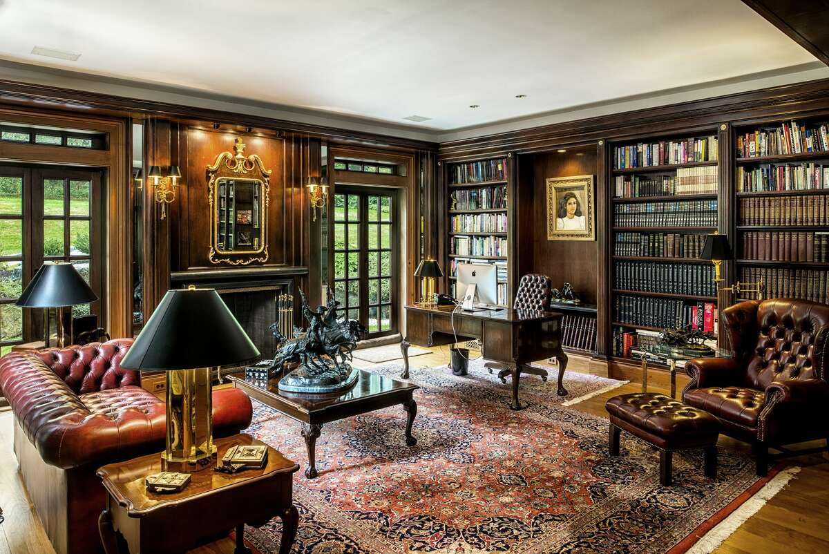 Library, inspired by the Morgan Library, at 913 Oenoke Ridge Road, New Canaan.