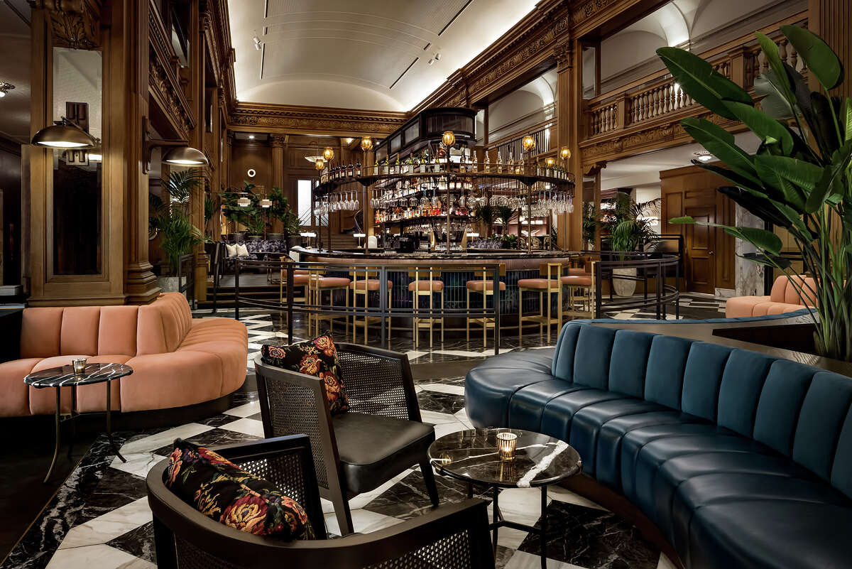 Luxurious new speakeasy-style lobby bar at the Fairmont Olympic in Seattle.