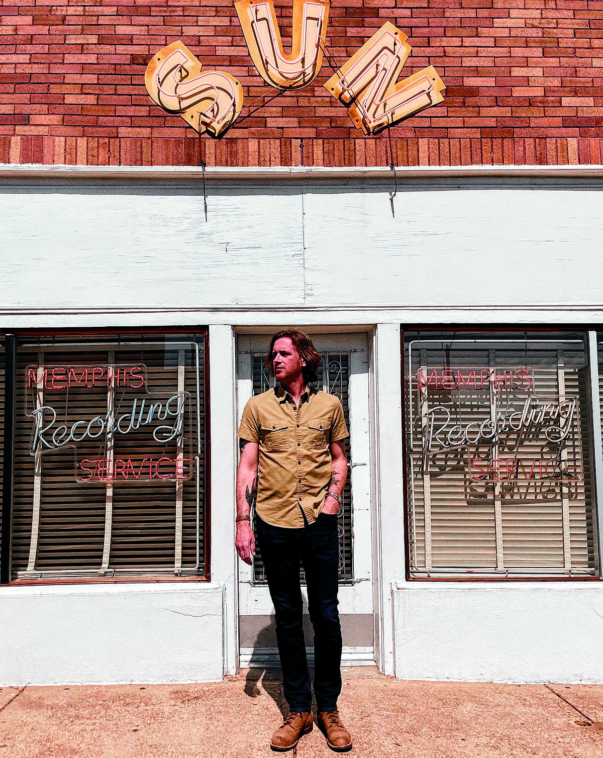 Stuart Smith stands outside Sun Studio in Memphis, Tennessee. The studio is considered the birthplace of rock 'n' roll music, launching the careers of performers such as Roy Orbison, Johnny Cash, Elvis Presley and Jerry Lee Lewis.