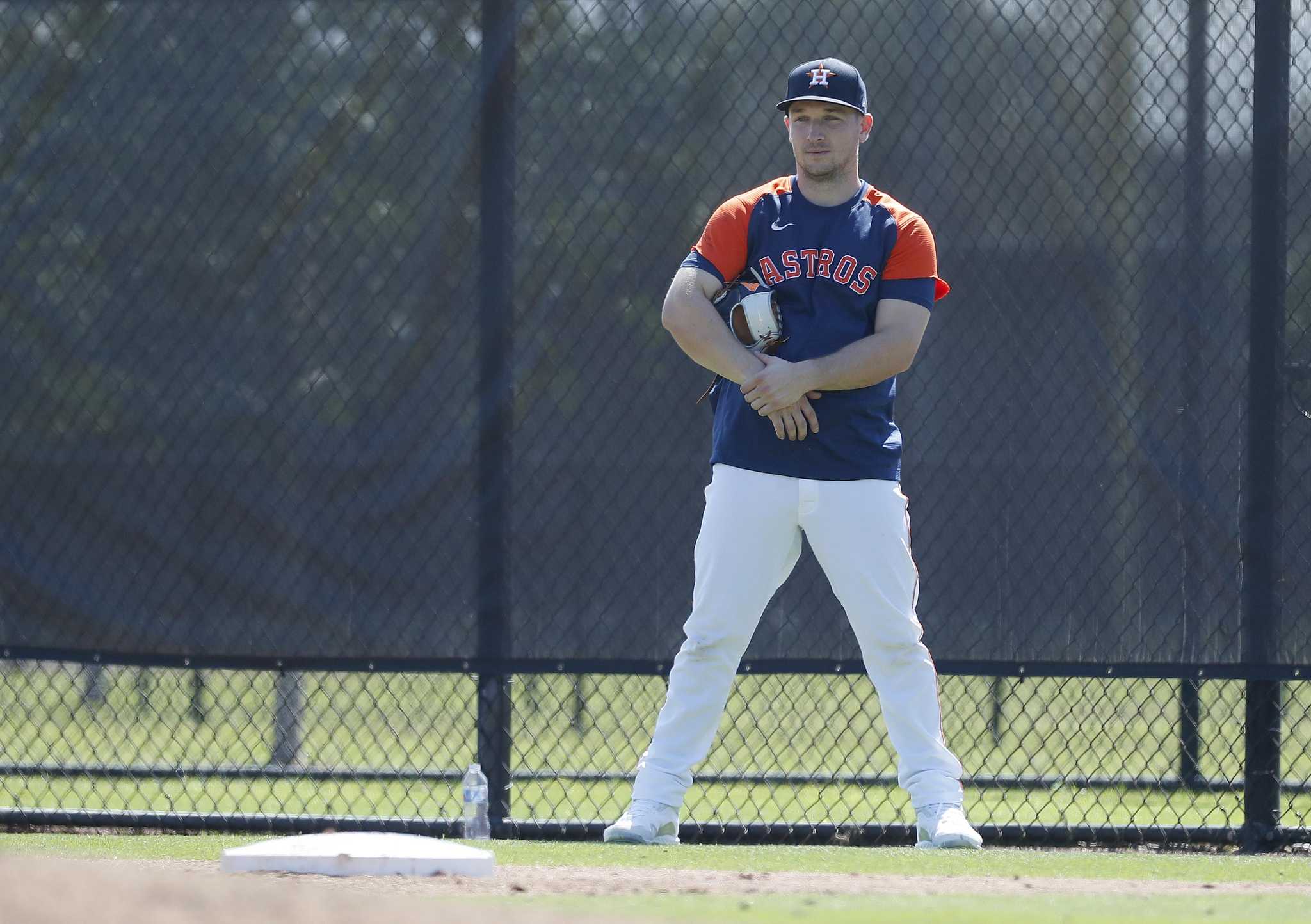 Look: Alex Bregman nearly took out Ronald Acuña in Braves dugout