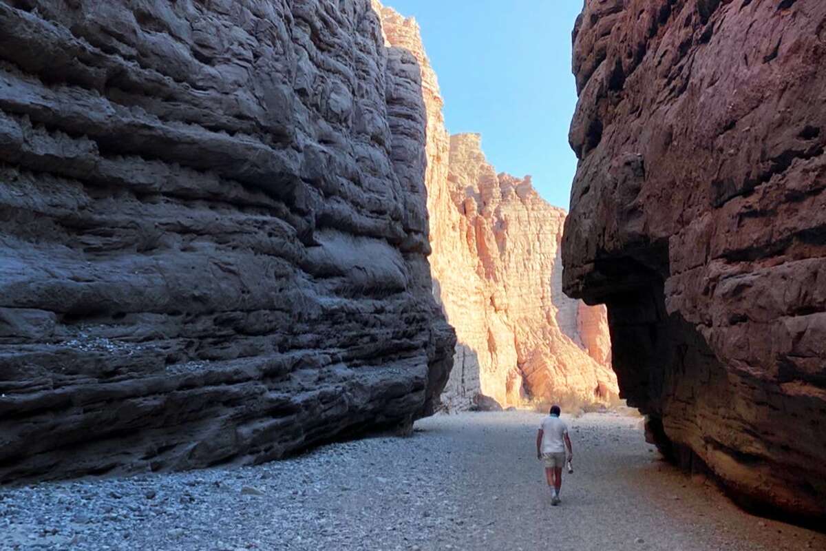 The "Indiana Jones and the Last Crusade" vibes were super strong inside Mecca Hills' Painted Canyon.